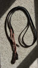 Buffalo Leather of the Rockies Split Reins – Leather with Decorative Braiding