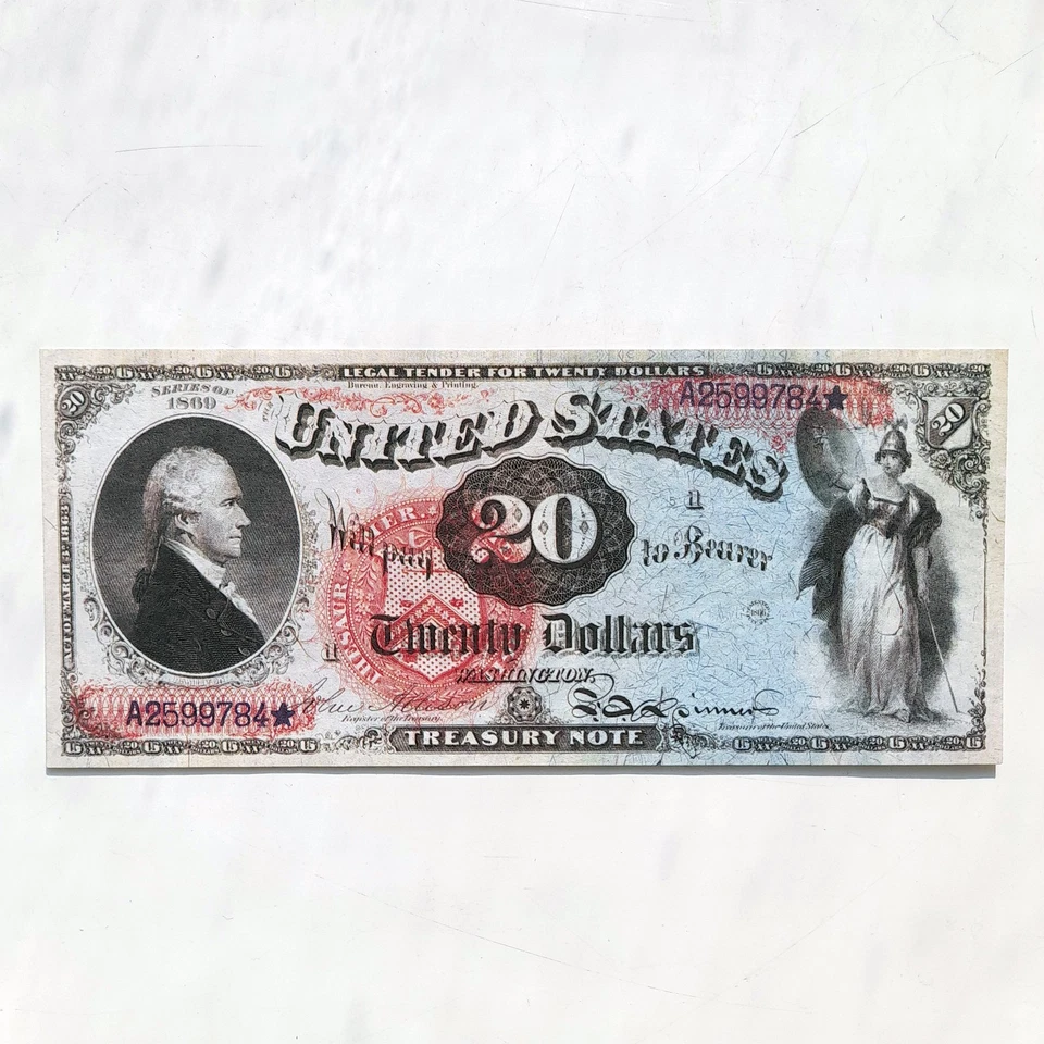 20 Dollars 1869 Legal Tender Treasure Note Reproduction US Banknote Fr US# 127 - Image 3 of 4