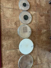 ludwig Remo lot of 5 used drum heads
