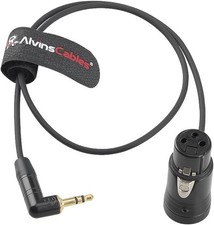 LP XLR 3 Pin Female 3.5mm TRS Unbalanced Audio Cable for Sony Rode Wireless 20in
