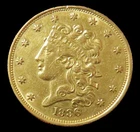 1836 GOLD USA CLASSIC HEAD $5 HALF EAGLE COIN *PLEASE READ