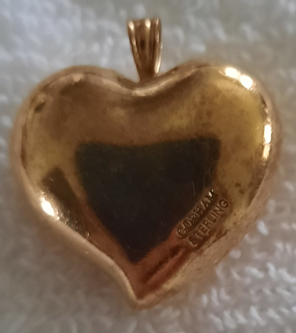 Gorham Sterling Heart Pendant View 2
