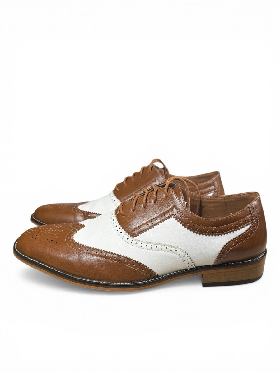 Size 10.5 MetroCharm MC118 Spectator Oxford Wingtip Two Tone  display picture 1