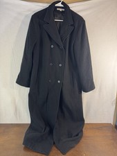 Jason Kole Women’s Black Long Wool Blend Coat Size 16 Double Breasted Dress Coat
