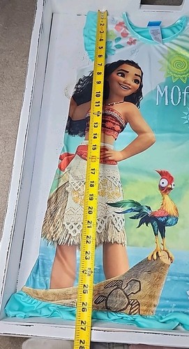 Disney's Moana Short Sleeve Nightgown Girls Green- Size 10 - Picture 5 of 5