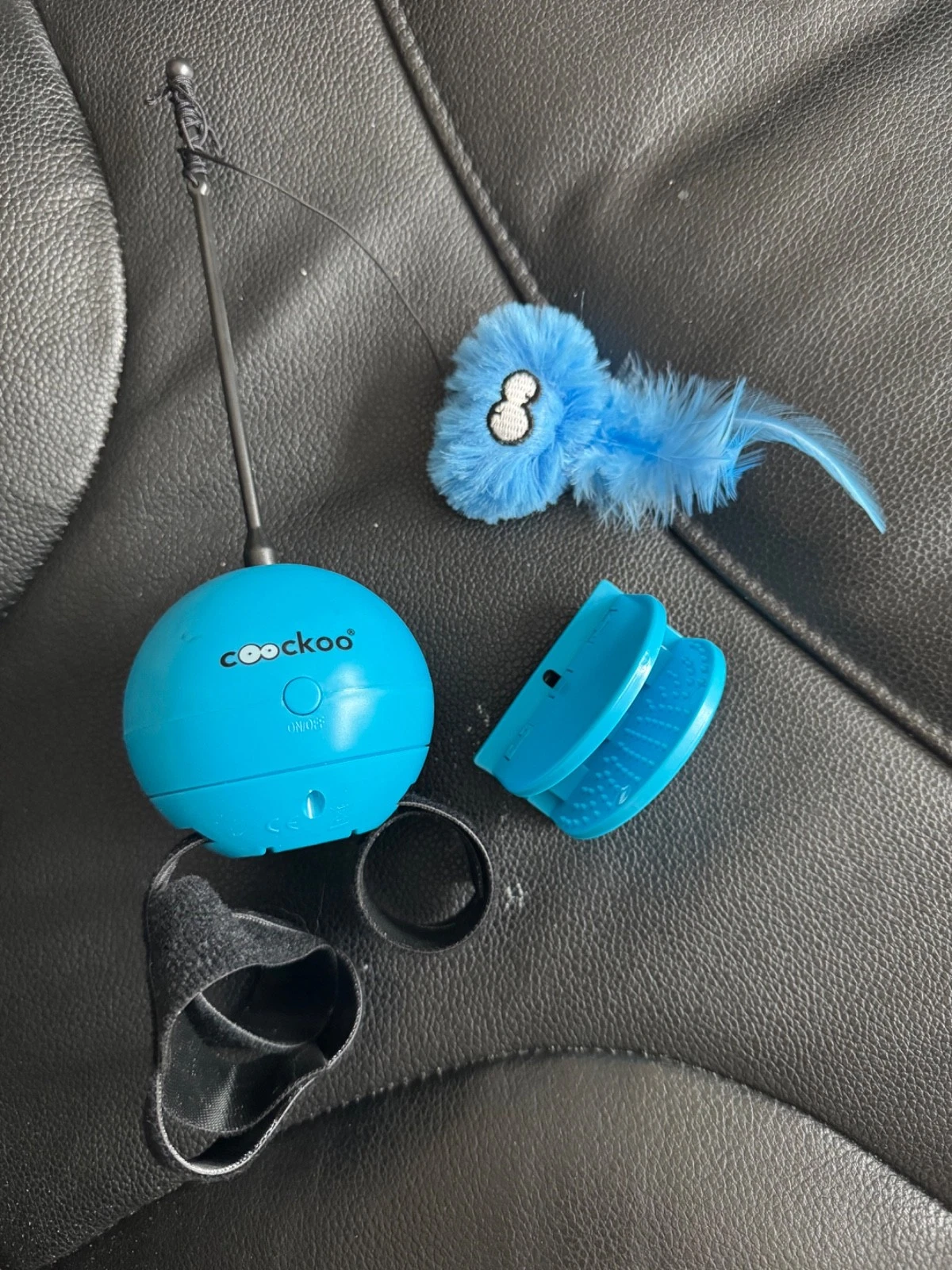 Coockoo Foxy Toy Blue for Cats, Battery Operated, 8x8x10.5cm