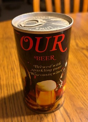 OUR BEER  CAN EMPTY BO PULL TAB INTACT JOS HUBER BREW CO.