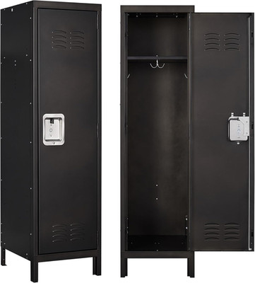 Metal Storage Locker, Lockable Employees Metal Locker with Door, 55'' Height Stee