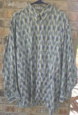 Jhane Barnes Men's Shirt Sz XL Button Down Cotton Long Sleeve Geometric 