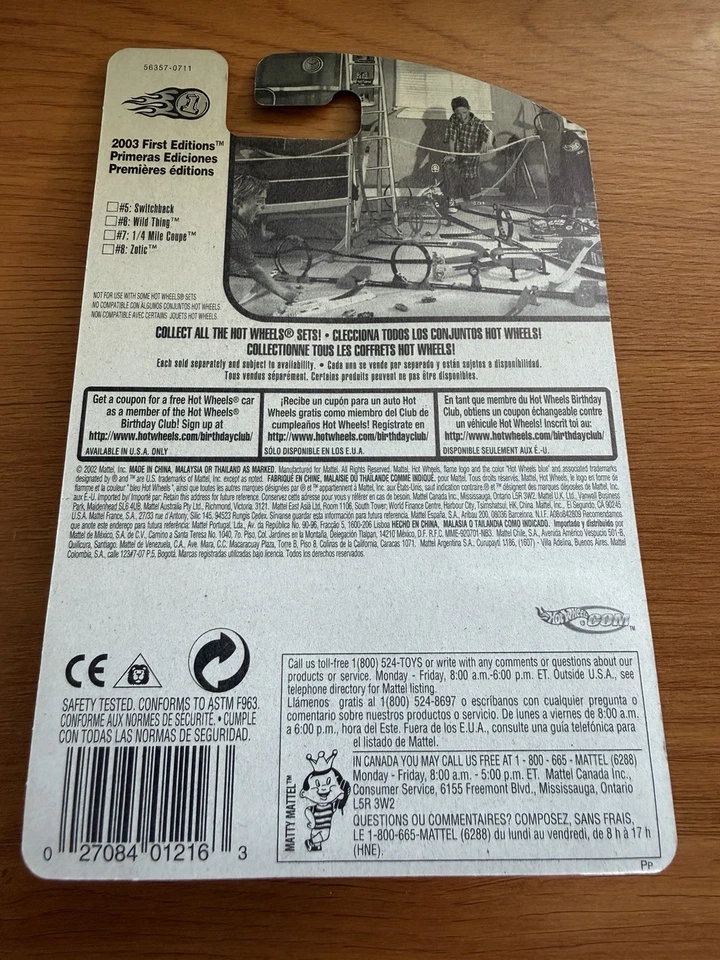 Hot Wheels 2003 First Editions 5/42 #17 Switchback Orange & Dark Blue (ub) - Image 2 of 2