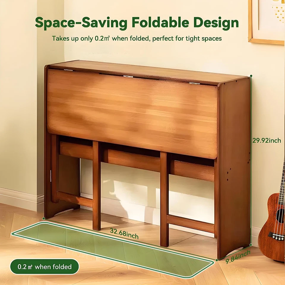 Escritorio Plegable de Bambú Mediados de Siglo Escritorio Moderno para Hogar Oficina Dormitorio Pequeño Spa... Foto 2 de 4