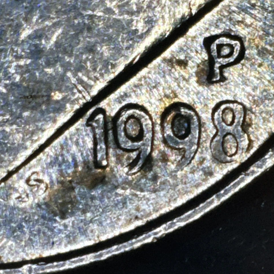 RARE - Major Errors - 1998-P Roosevelt Dime DDO/DDR/Grease & Laminated Error - Image 3 of 4
