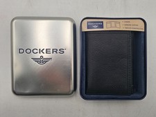Dockers Mens Casual Genuine Leather Trifold Black Wallet-NEW