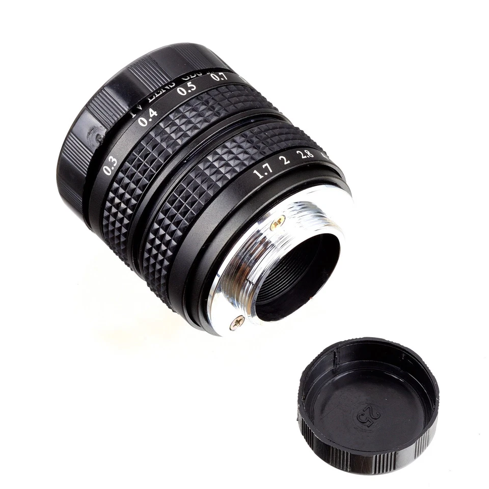 35mm f/1.7 C Mount 2/3" CCTV Lens Body Black for M4/3 NEX P/Q FX EOS M N1 mount - Image 3 of 4