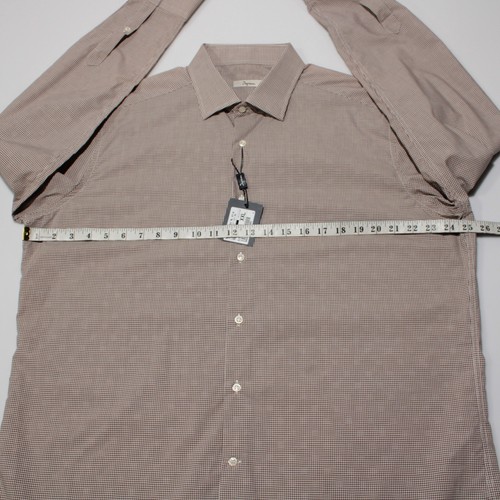 Ingram NWD 100% Cotton Casual Shirt Size 2XL In Brown & White Check - Picture 4 of 14