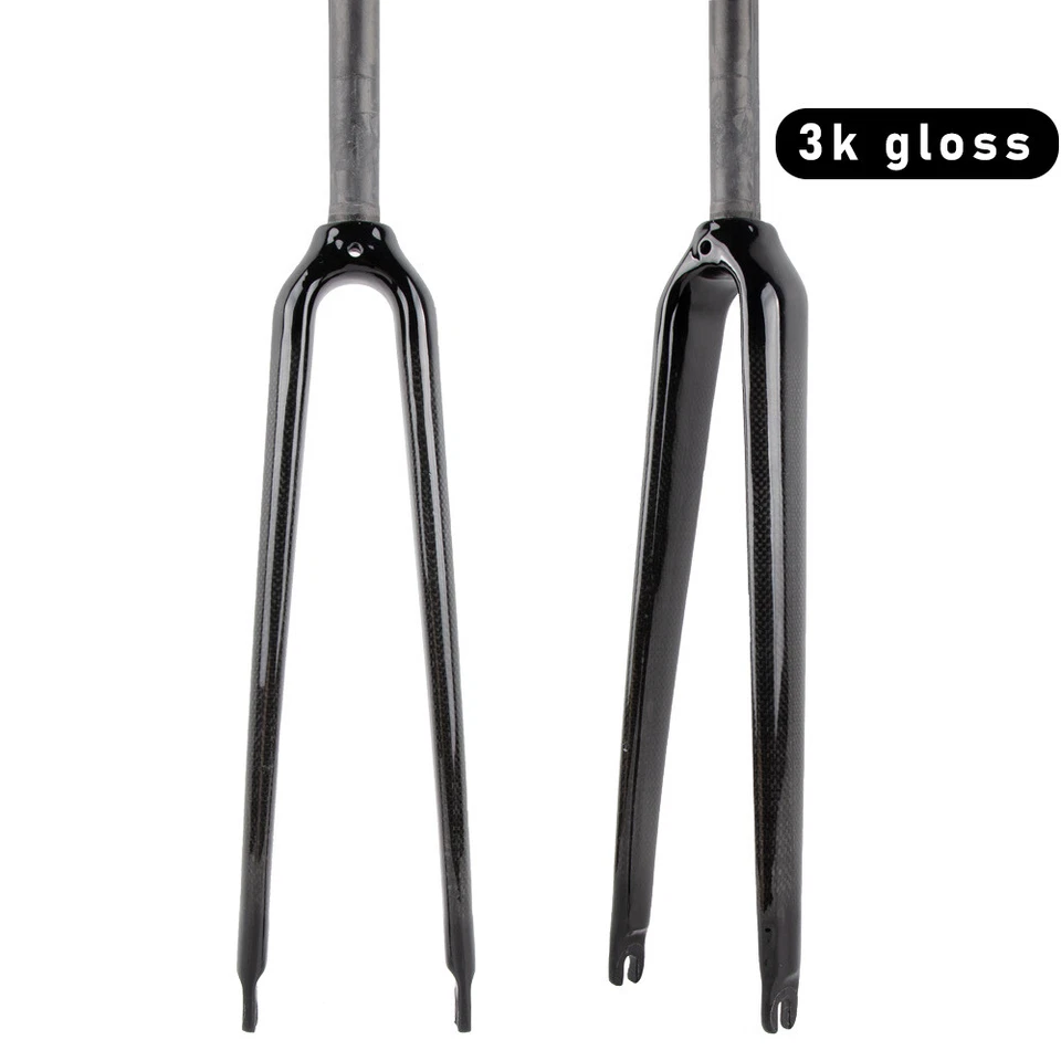 700C bicycle 1 Inch 25.4 mm Road Bike Carbon fiber 1" Steerer Tube Rigid Fork - Image 3 of 4