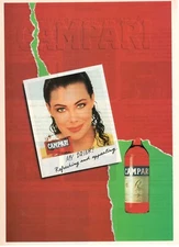 BITTER CAMPARI MY DRINK! 1988 Original Advertising 1 Page WOMAN'S FACE