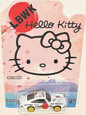 White Datsun 240Z CUSTOM Hot Wheels Hello Kitty LBWK Series w/Real