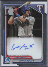 2024 Bowman Chrome Prospect Autograph #CPA-QS Quincy Scott RC - Texas - MINT