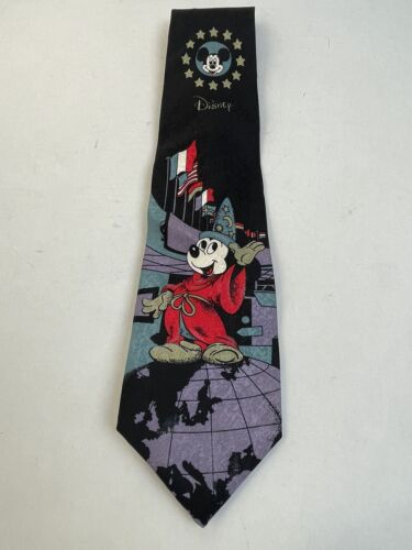 Vtg Mickey & Co Mickey Mouse Silk W. Germany Disney Neck Tie - Picture 1 of 4