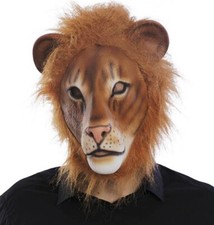CARNEVALE HALLOWEEN MASCHERA LEONE LION LATTICE LATEX COSPLAY CON CRINIERA FYASA