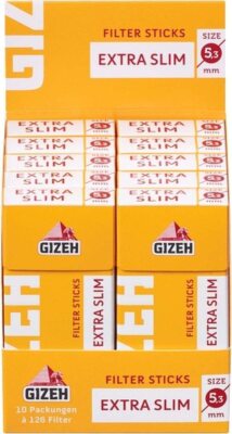 10 x Gizeh Slim  Filter Stick´s 1 Pack mit 126  Filtern 5mm 