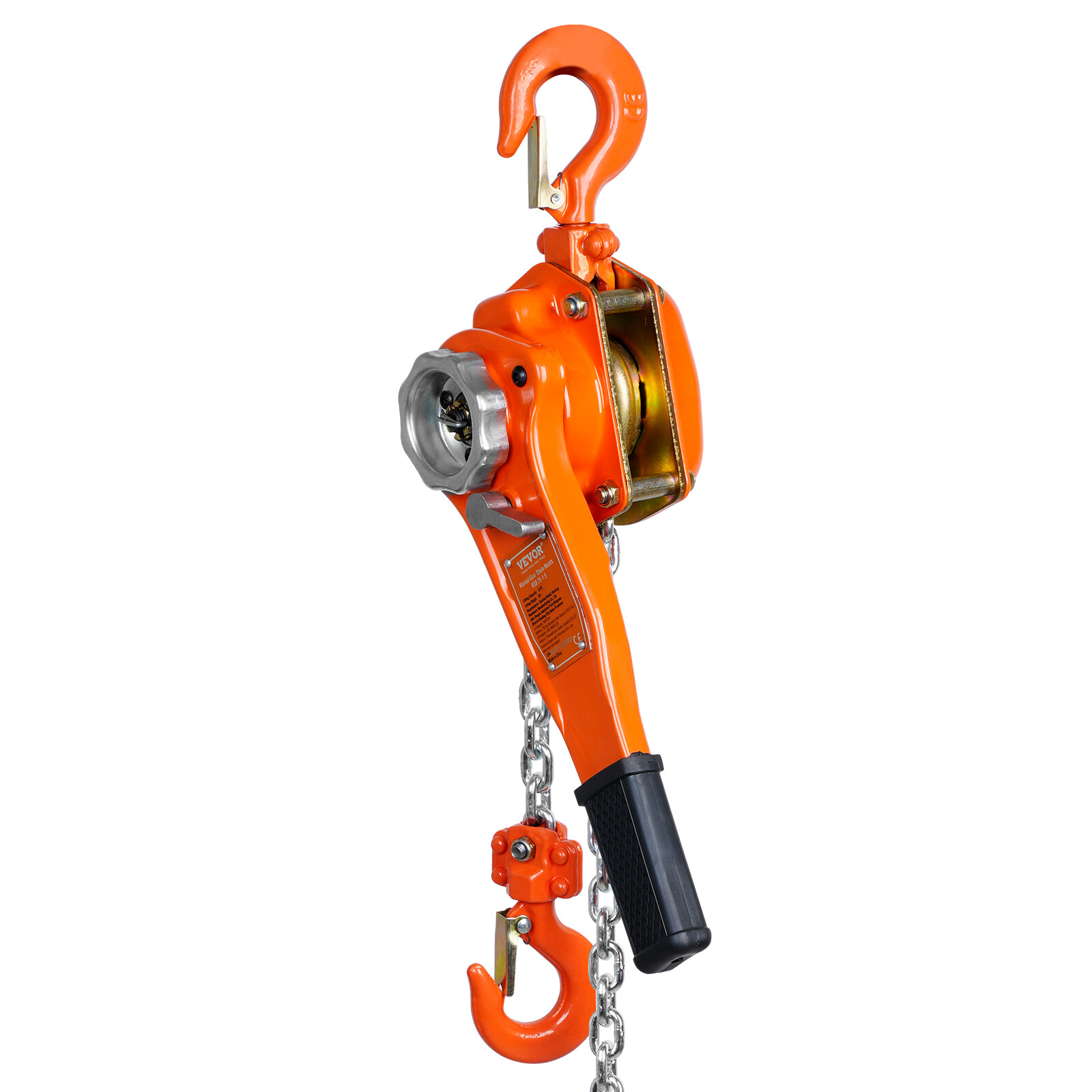 Heavy Duty Chain VEVOR Manual Lever Chain Hoist, 1-1/2T 3300LBS Capacity Heavy Duty 10ft Lift G80 Alloy Steel Chain Dual Pawl Mechanical Brake 360 Rotating Come Along - Foto 11