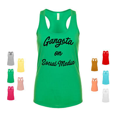 Gangsta On Social Media online persona funny internet influencer Women's Tank