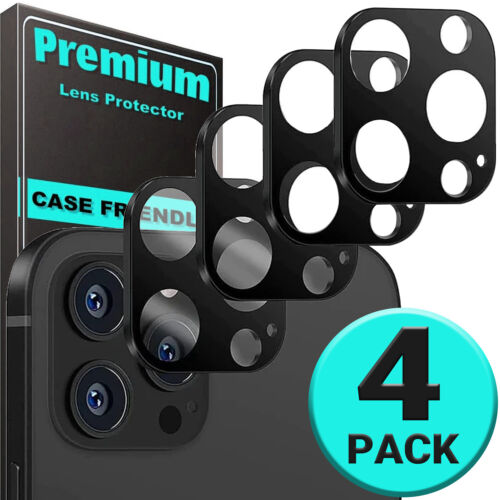 4 x protection housse d'objectif pour appareil photo en verre trempé pour iPhone 15 14 13 12 11 Pro Max - Photo 1 sur 6