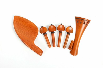 Yinfente Violin Accessories 4/4 Pernambuco Wood Violin Peg Chin rest Tailpiece