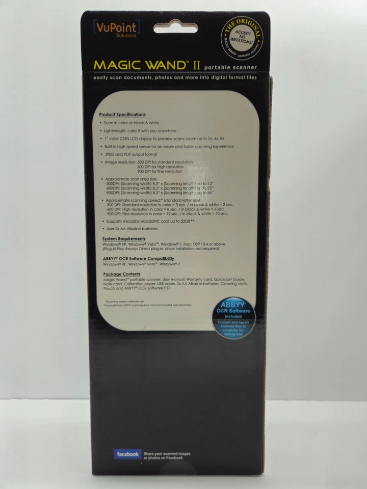 VuPoint Solutions Magic Wand 2 ST441PU Portable Scanner – 900 DPI, LCD, New Seal - Image 3 of 4