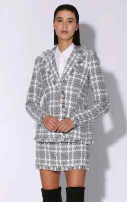 Walter Baker Heritage Gray Tweed Damon Blazer NWT $298 Size Medium