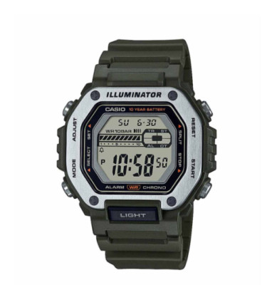 Casio Men's Digital Display Quartz Dark Green Wrist MWD-110H-3AVCF Watch