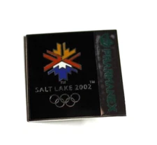 2002 Winter Olympics Pin Salt Lake City Pharmanex Black and Silver