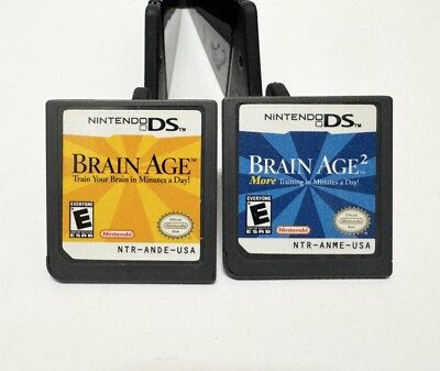 *BRAIN AGE & BRAIN AGE 2* Train Your Brain in Minutes a Day (Nintendo DS)!