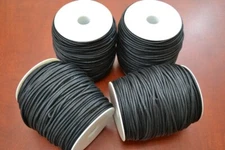 4 ROLLS - 100 METER BLACK WAXED COTTON BEADING CORD STRING ROLL 2MM