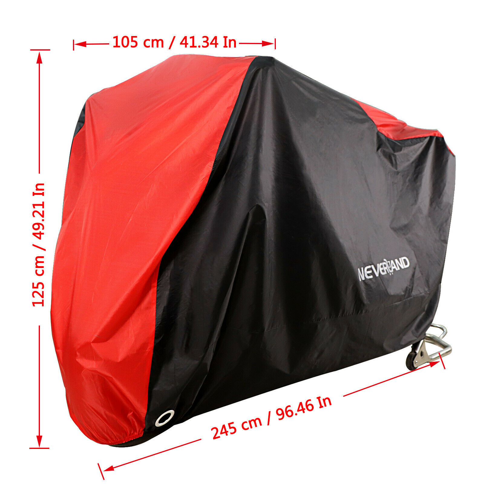 NEVERLAND XL Motorcycle Cover Waterproof Heavy Duty For Winter Outside Storage