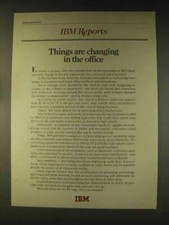1976 IBM Computers Ad - Things Are Changing in Office