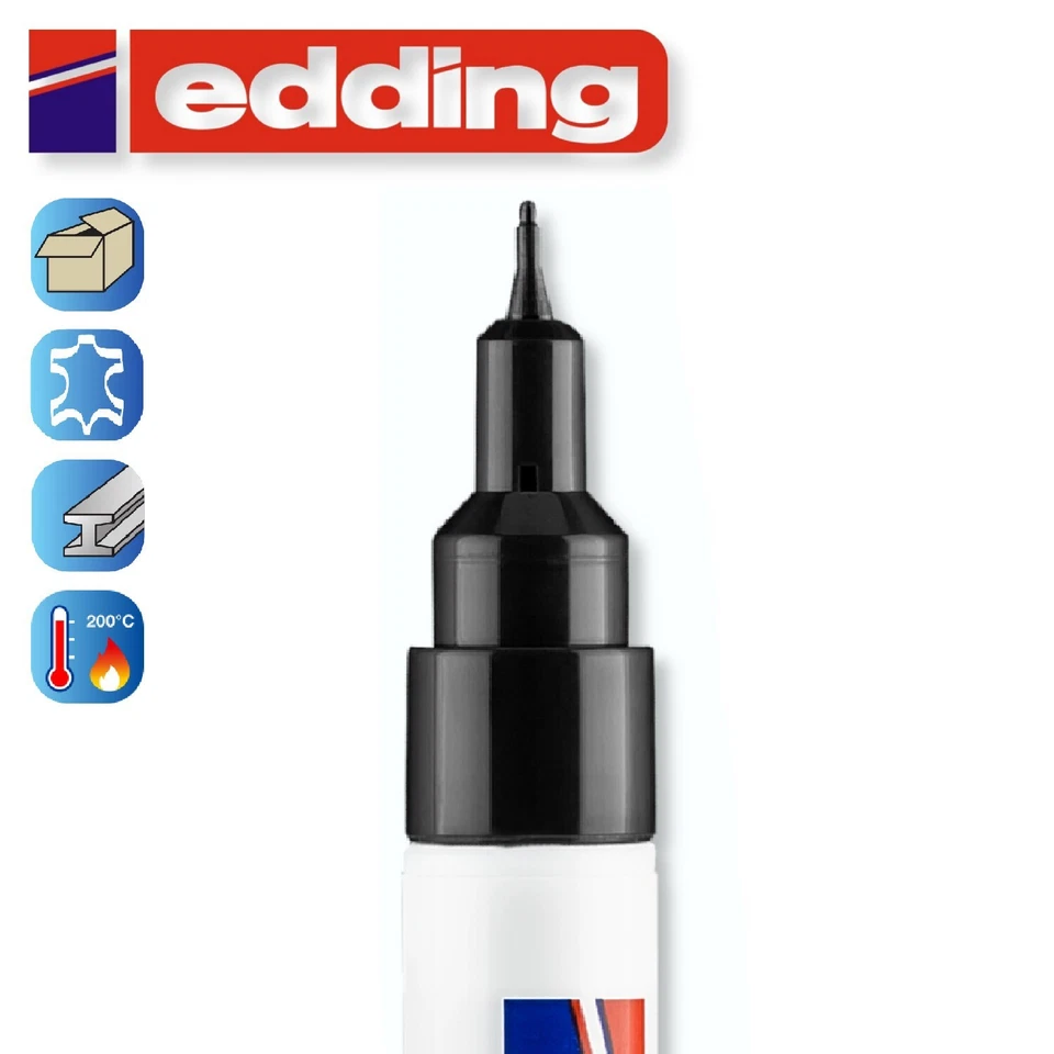 Edding 404 schwarz Permanent marker Stift wasserfest EF Extra Fein 2 Stück - Bild 2 von 3