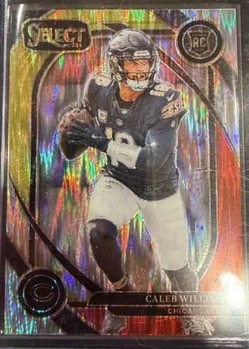 🔥🔥🔥2024 Panini Select Caleb Williams #216 Red&Yellow Shock Prizm (RC)🔥🔥🔥