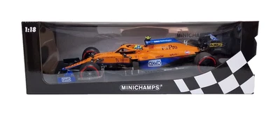 MINICHAMPS 1:18 Modèle Auto F1 McLaren MCL35M Pole Norris GP Russie 2021 - Photo 1/4
