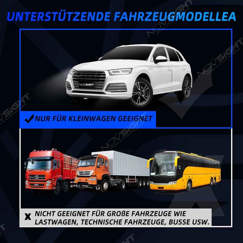 2x H4 LED Scheinwerfer IP68 6500K 15000LM Ultra Hell Ersatz Halogen Autolampe DE - Bild 4 von 4