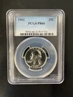 1962 25C Washington Silver Quarter PCGS PR66
