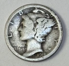 1918 S Mercury Dime 10¢ (90% Silver)