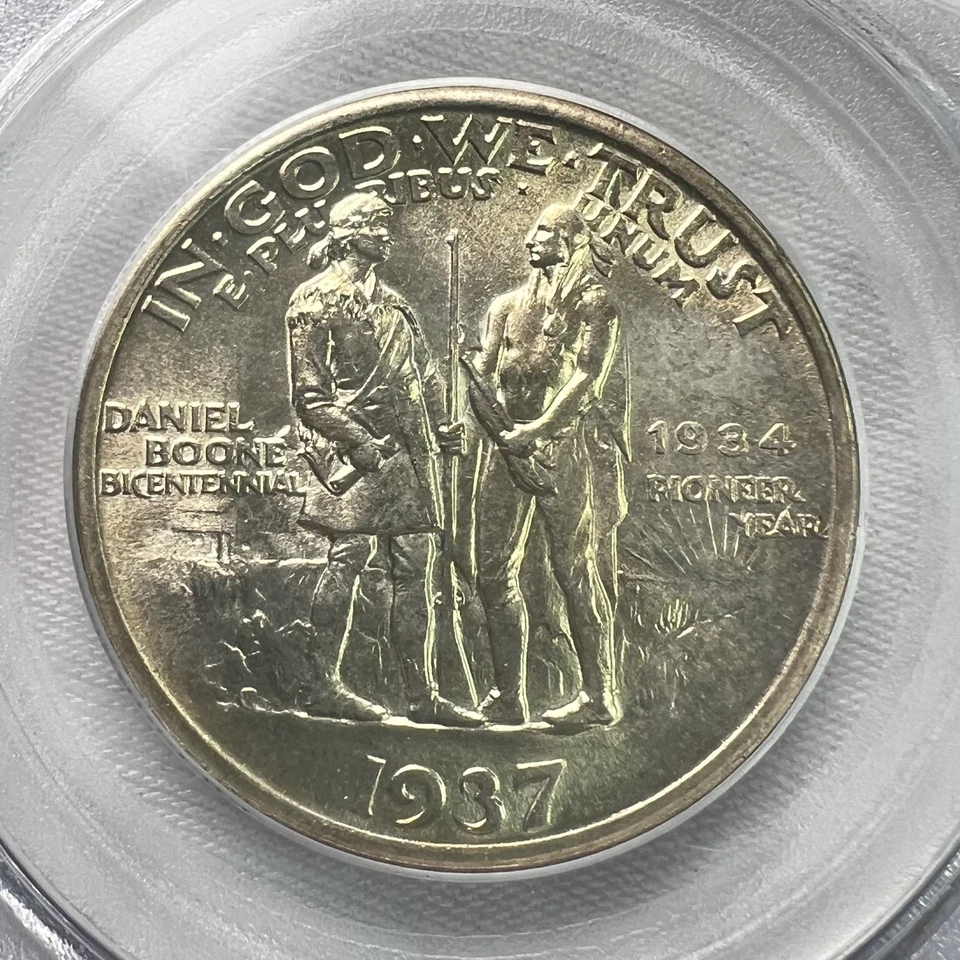 1937 Boone Classic Commemorative 50C Half Dollar PCGS MS65 Silver Coin - Image 4 of 4