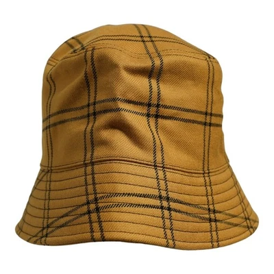 Casquette homme DOLCE & GABBANA à carreaux jaune foncé large bord seau taille... - Photo 1/4