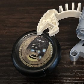 LEGO Bionicle Matoro 1393 McDonalds Matoran Figure Complete w Disk 2001 Vtg Grey