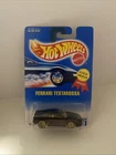 Hot Wheels 1991 Vintage Ferrari Testarossa Black Gold Medal Speed #35 Blue Card
