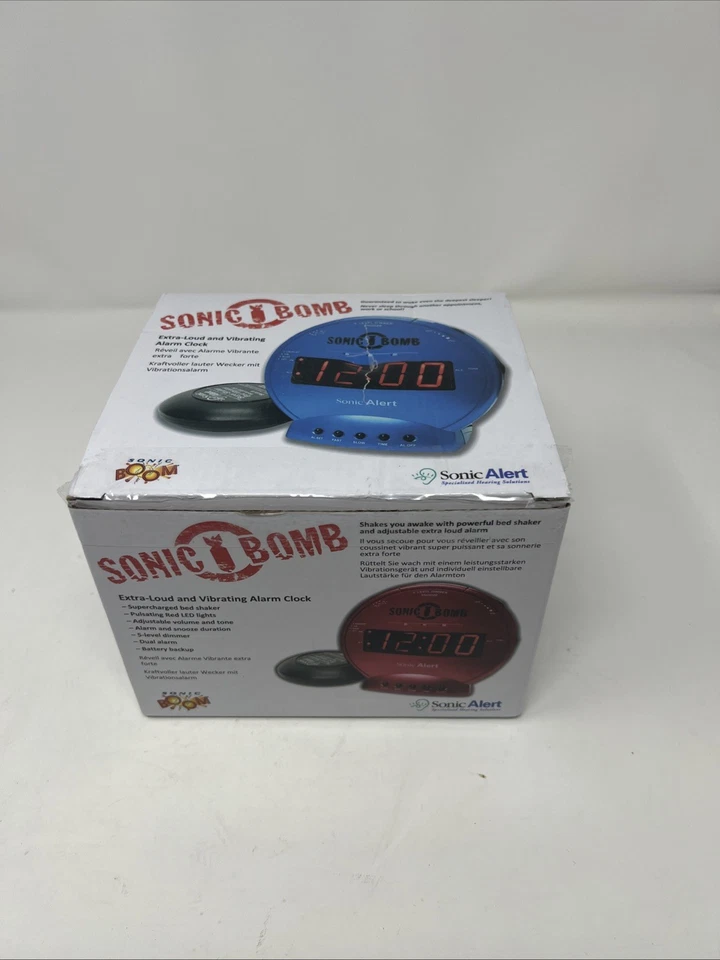 Sonic Alert Sonic Bomb SBB500ss вибрирующий будильник | бирюзовый - Бесплатная доставка - Изображение 2 из 4