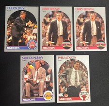 Coaches Lot &lsquo;90 NBA Hoops Phill Jackson, Larry Brown, Chuck Daly, Mike Dunleavy